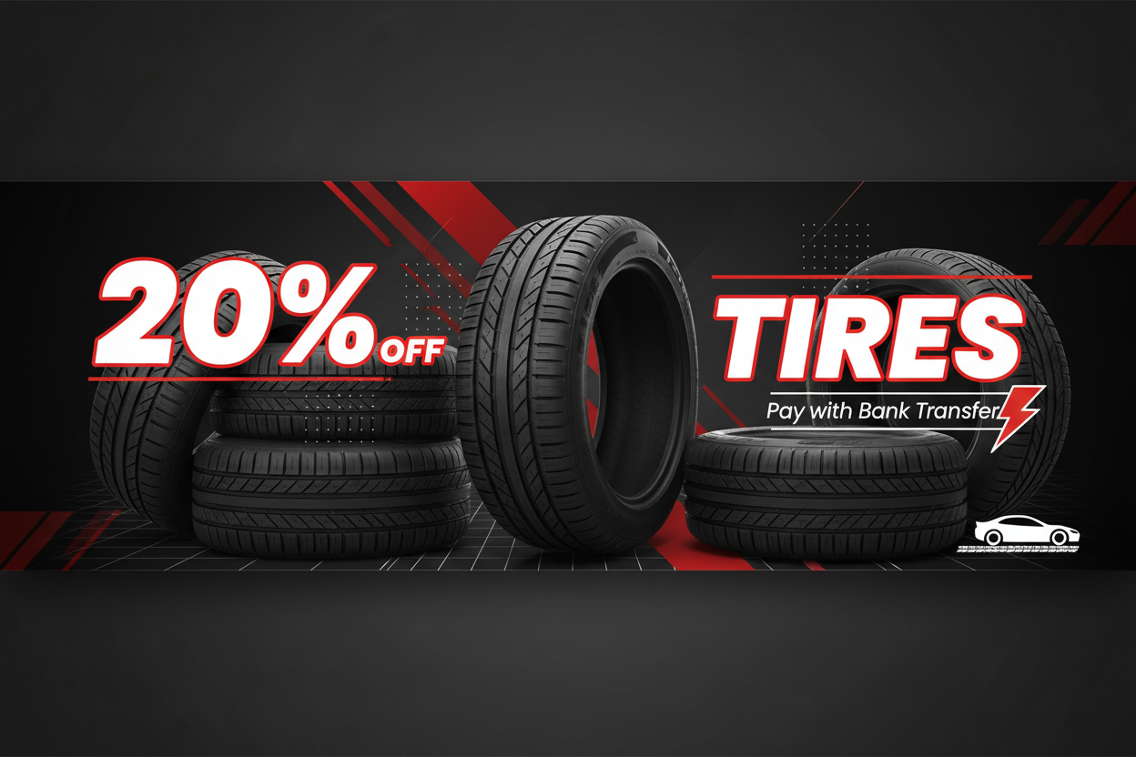 20% Off Tires with Bank Transfer